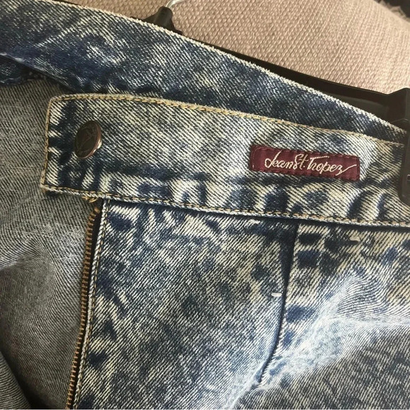 Vintage Jean St. Tropez Denim Skirt Midi Acid Wash Size 5 - Picture 7 of 8